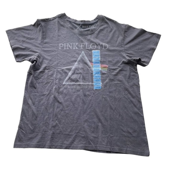 PINK FLOYD Band Concert Tee Shirt Gray Large The Dark Side of the Moon Retro - Picture 1 of 8